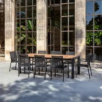 Zestaw jadalniany RIALTO 265-332 + 8x SOLLER TEAK antracyt 1882 OUTLET (1)