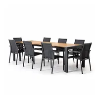 Zestaw jadalniany RIALTO 265-332 + 8x SOLLER TEAK antracyt 1882 OUTLET (1)