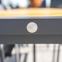 Zestaw jadalniany RIALTO 265-332 + 8x SOLLER TEAK antracyt 1882 OUTLET