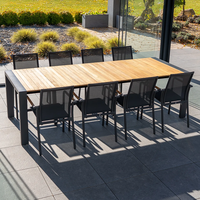 Zestaw jadalniany RIALTO 265-332 + 8x SOLLER TEAK antracyt 1882 OUTLET