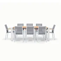 Zestaw jadalniany RIALTO 265-332 + 8x SOLLER TEAK antracyt 1966 OUTLET (1)