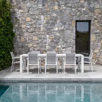 Zestaw jadalniany RIALTO 265-332 cm + 10x SOLLER biały 1967 OUTLET