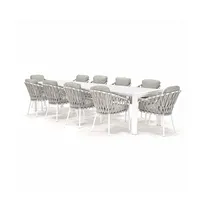 Zestaw jadalniany RIALTO 265 cm TEAK + 10x NAPPA antracyt 1632 OUTLET (1)