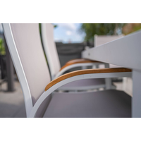 Zestaw jadalniany TOLEDO + 6x ALICANTE teak białe 1573 OUTLET