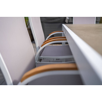 Zestaw jadalniany TOLEDO + 6x ALICANTE teak białe 1573 OUTLET