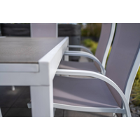 Zestaw jadalniany TOLEDO + 6x ALICANTE teak białe 1573 OUTLET