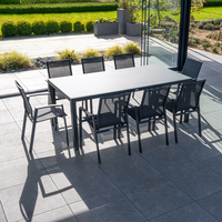 Zestaw jadalniany dla 8 osób OVIEDO/LEON antracyt 1858 OUTLET