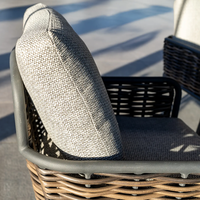 Zestaw ogrodowy SIMI ⌀120cm eukaliptus + 4x krzesło ELA II 1890 OUTLET