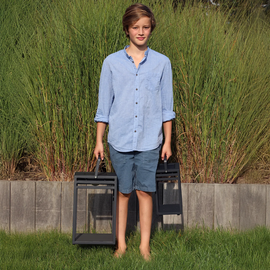 Lampa solarna EMMA antracyt 15x15x28cm