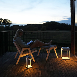 Lampa solarna EMMA mokka 25x25x40cm