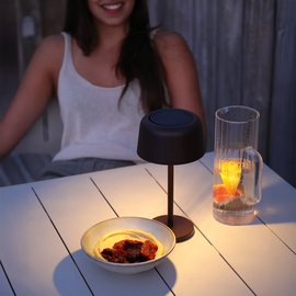 Lampa solarna JAMES antracyt ⌀14x26cm