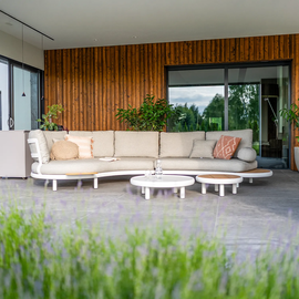 Zestaw mebli ogrodowych CLOUD biały