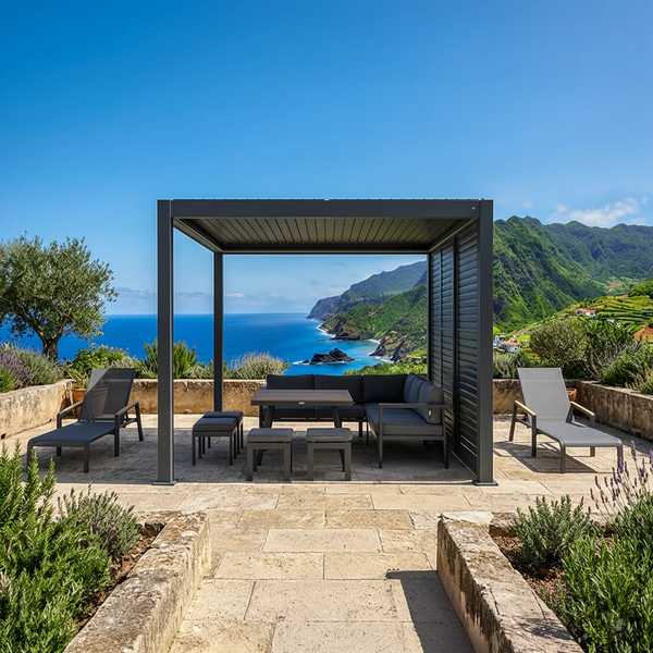 Elektryczna pergola tarasowa PRIME ECO z oświetleniem LED 3x3m