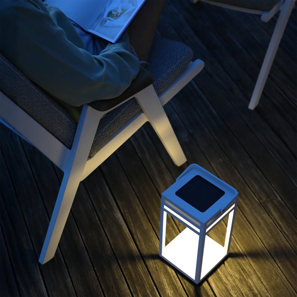 Lampa solarna EMMA biała 25x25x40cm