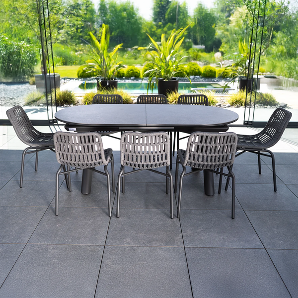 Meble ogrodowe ALBATROS 190 - 240 cm antracyt 1808 OUTLET