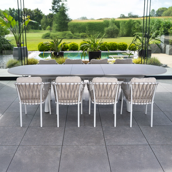 Meble ogrodowe ALBATROS 250 - 310 cm biały 1804 OUTLET