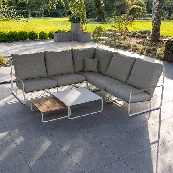 Narożny zestaw mebli ogrodowych MERANO II biały 1862 OUTLET