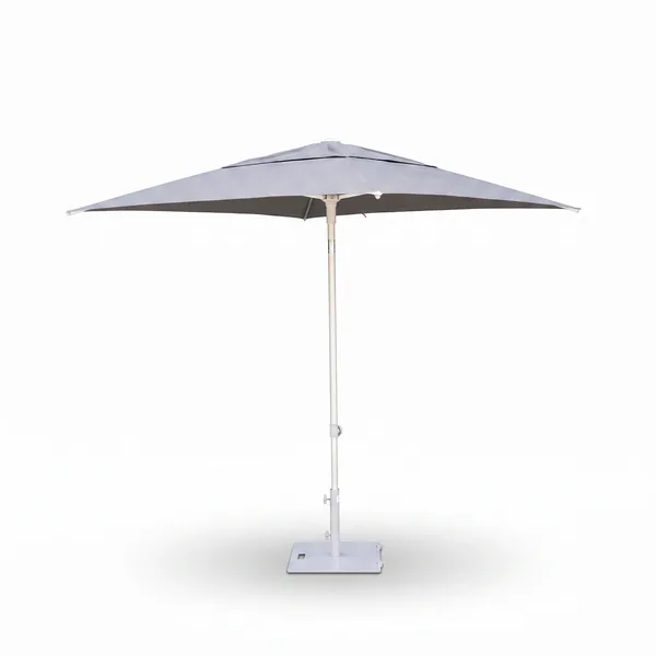 Parasol SANTORINI Ø2,5m szary + baza 25kg szara 1458 OUTLET (1)