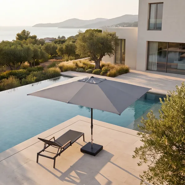 Parasol ogrodowy ​​​​​​ZENITH 2m x 2m mokka (1)