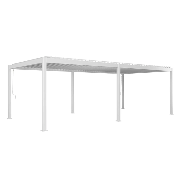 Pergola PERARA 720x360cm biała + 2 rolety boczne 360cm + 2 rolety frontowe 360cm 1711 WYPRZEDAŻ