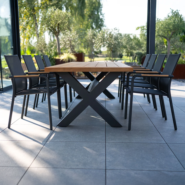 Stół ogrodowy BILBAO + 8 SOLLER antracyt 1852 OUTLET