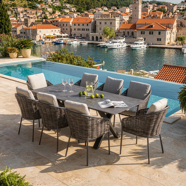 Zestaw jadalniany RIALTO 265-332 + 8x krzesło ELLA I 1908 OUTLET