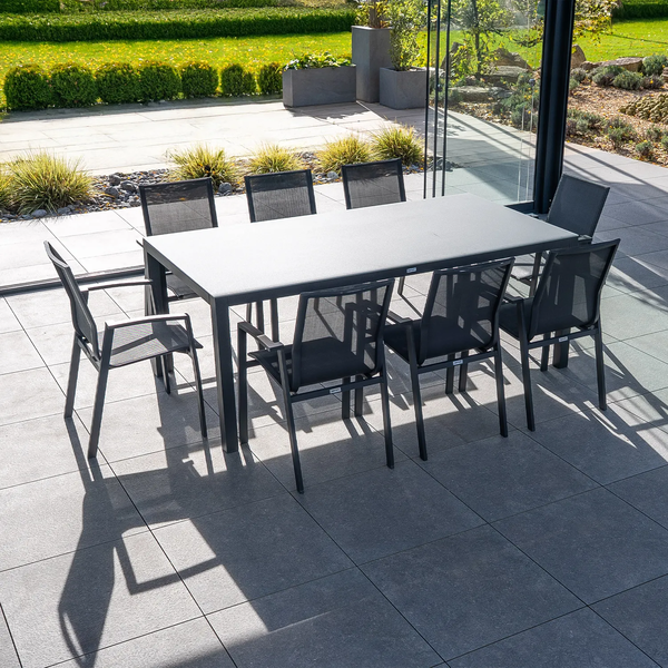 Zestaw jadalniany dla 8 osób OVIEDO/LEON antracyt 1858 OUTLET