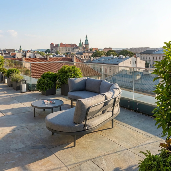 Zestaw mebli ogrodowych CLOUDY antracyt