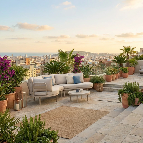 Zestaw mebli ogrodowych CLOUDY mokka