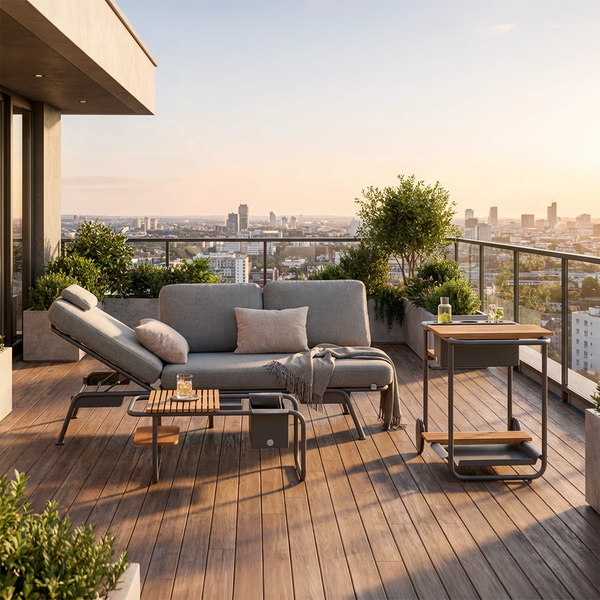 Zestaw mebli ogrodowych SUNSET antracyt