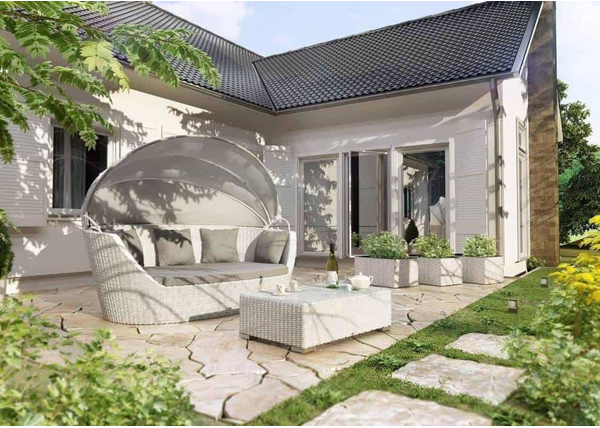 Meble tarasowe – technorattan w modnym ogrodzie