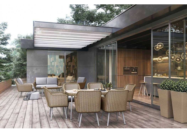 Nowoczesne meble ogrodowe z technorattanu