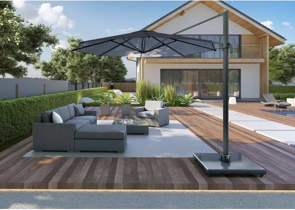 Parasol ogrodowy łamany – nowy standard w ogrodzie