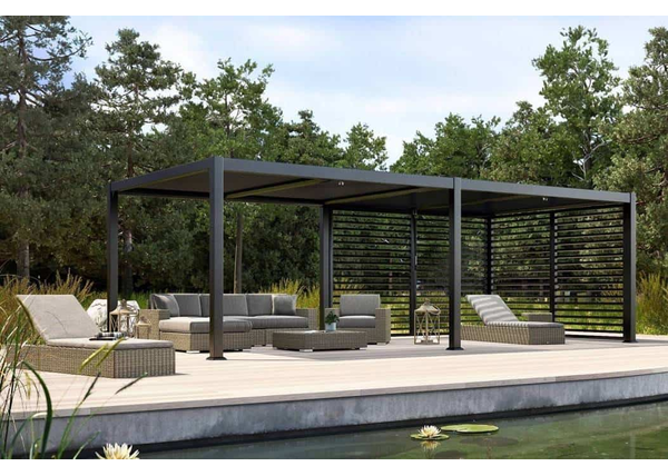 Pergola tarasowa metalowa – must have w nowoczesnym ogrodzie