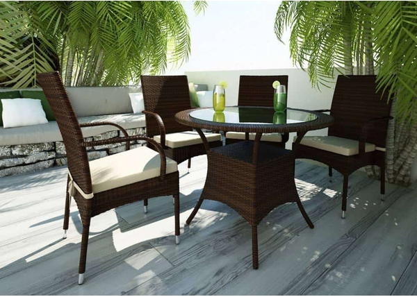 Zestaw kawowy – technorattan