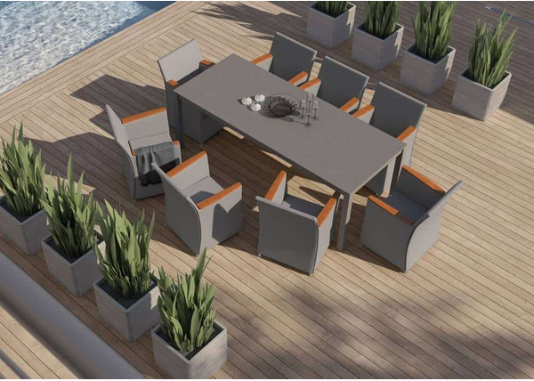 Zestaw mebli ogrodowych z aluminium 