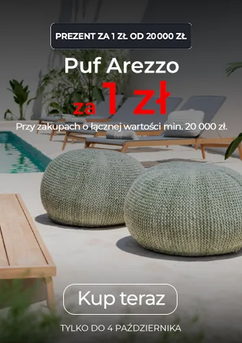 Puf Arezzo za 1 zł – wyjątkowy prezent do Twojego tarasu