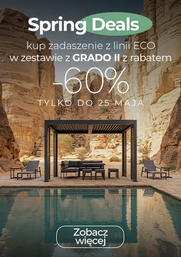 Kup zadaszenie z linii ECO w zestawie z Grado II z rabatem -60%!