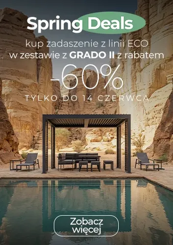 Kup zadaszenie z linii ECO w zestawie z Grado II z rabatem -60%!