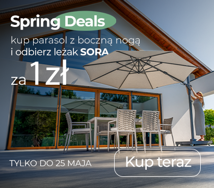 Leżak SORA za 1 zł przy zakupie parasola z nogą boczną!