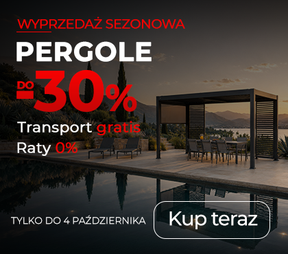 Pergole do 30% taniej – zyskaj darmową dostawę i bezpłatny montaż akcesoriów