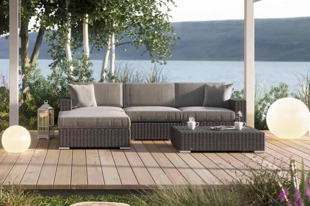 Sofa ogrodowa 3-osobowa – luksusowe meble na taras