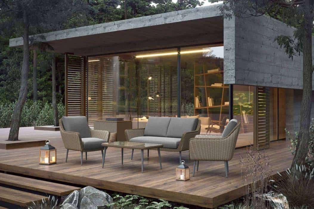 Sofa ogrodowa 2-osobowa: wygodne meble na niewielki taras