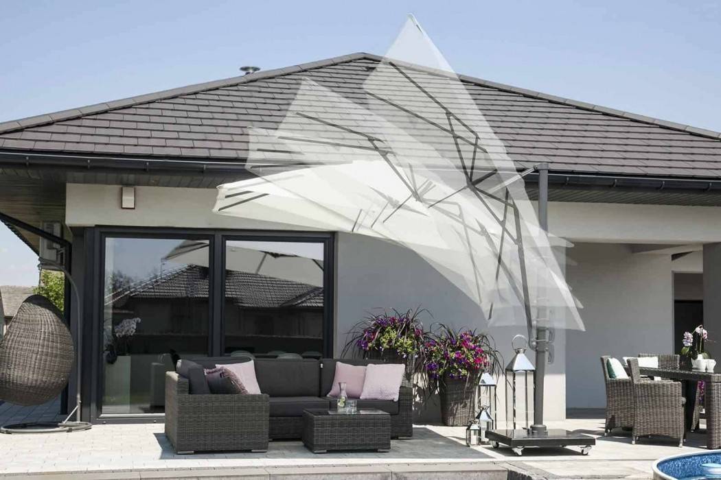 Stabilny parasol ogrodowy na nowoczesny taras