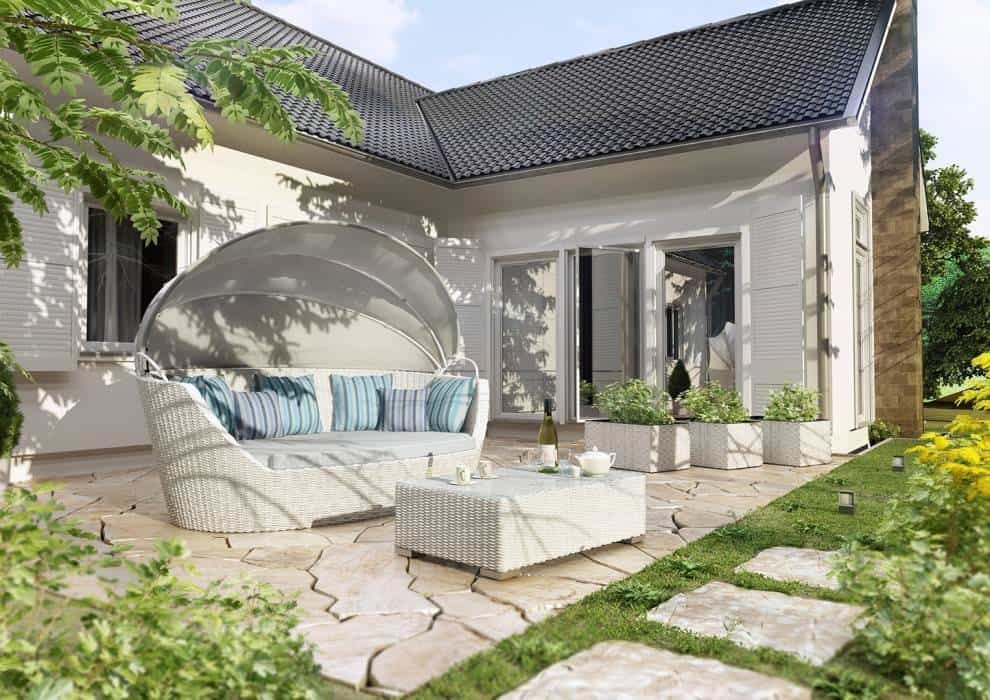 Sofa ogrodowa z technorattanu