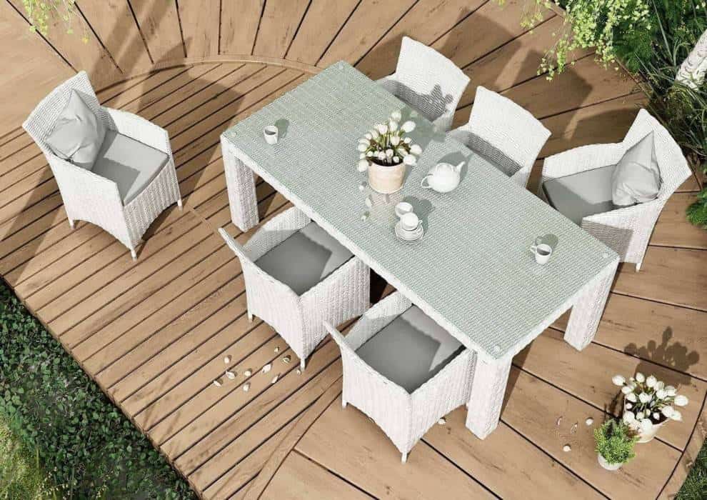 Stół ogrodowy biały – funkcjonalne i stylowe meble na taras i balkon