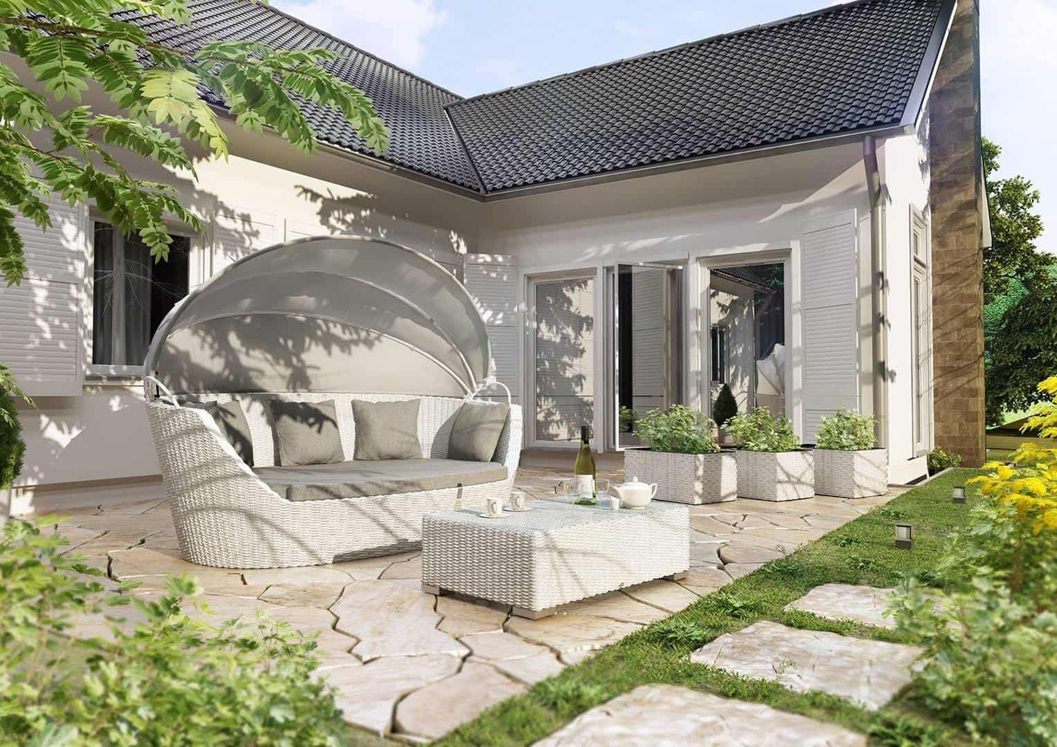 Tarasy ogrodowe - sofa ogrodowa PORTOFINO