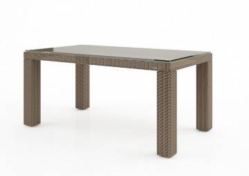 technorattan stolik: Stół ogrodowy RAPALLO 160cm royal piaskowy