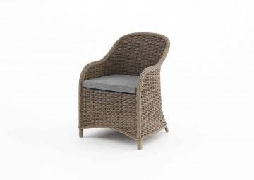 meble tarasowe sztuczny rattan: Fotel ogrodowy LEONARDO royal piaskowy