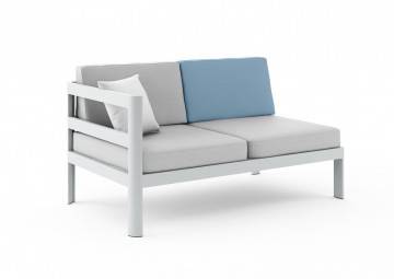 ogrodowy zestaw aluminiowy 1 stół 6 krzeseł: Wypełnienie do poduszki oparciowe - Zestaw Barcelona